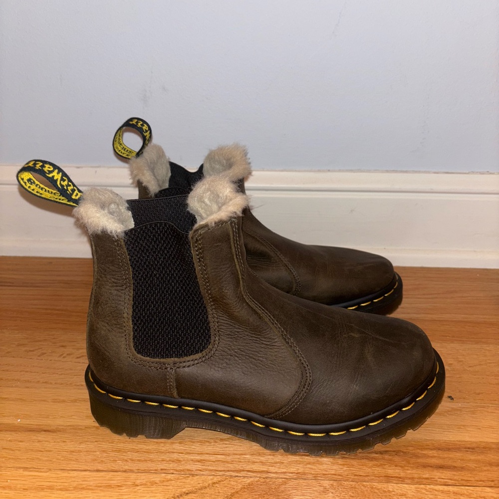 Dr. Martens Leather Boots with Fur